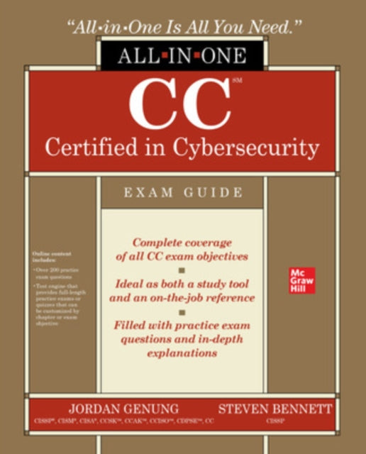 Book cover of: CC Certified in Cybersecurity All-in-One Exam Guide. By: Steven Bennett