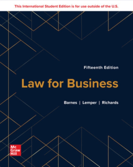 Book cover of: Law for Business ISE. By: BARNES