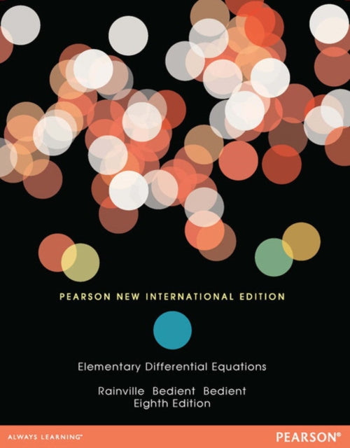 Book cover of: Elementary Differential Equations. By: Earl D. Rainville