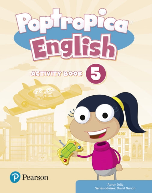 Book cover of: Poptropica English Level 5 Activity Book. By: Aaron Jolly