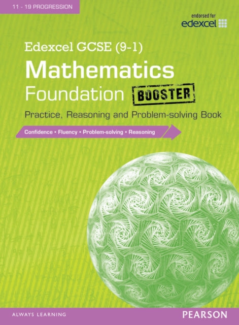 Book cover of: Edexcel GCSE (9-1) Mathematics: Foundation Booster Practice, Reasoning and Problem-solving Book. By: Katherine Pate