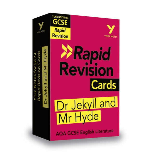 Book cover of: York Notes RAPID AQA GCSE (Revision Cards) The Strange Case of Dr Jekyll and Mr Hyde - for 2026, 2027 exams. By: Anne Rooney
