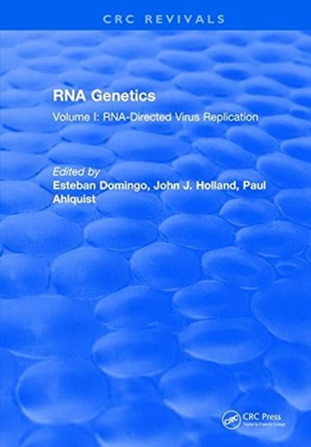 Book cover of: RNA Genetics. By: Esteban Domingo