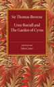 Book cover of: Urne Buriall and the Garden of Cyrus. By: Browne, Thomas