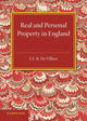 Book cover of: History of the Legislation Concerning Real and Personal Property in England. By: J. E. R. De Villiers