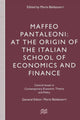 Book cover of: Maffeo Pantaleoni. By: Mario Baldassarri