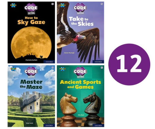 Book cover of: Project X CODE Extra: White and Lime Book Bands, Oxford Levels 10 and 11: Sky Bubble and Maze Craze, Class Pack of 12. By: Ciaran Murtagh