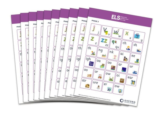 Book cover of: Essential Letters and Sounds: Phase 3 Sound Mats for Reception/P1