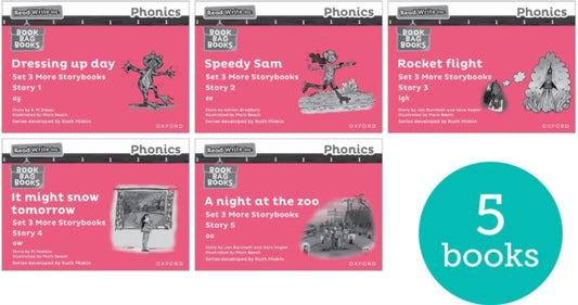 Book cover of: Read Write Inc. Phonics: Pink Set 3 More Black & White Storybooks (Pack of 5). By: Ruth Miskin