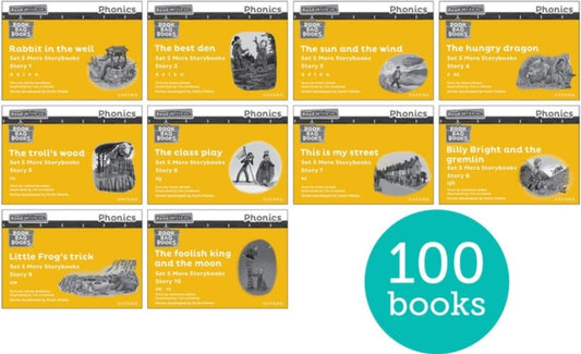Book cover of: Read Write Inc. Phonics: Yellow Set 5 More Black & White Storybooks (Pack of 100). By: Ruth Miskin