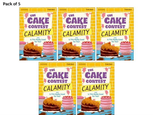 Book cover of: Read Write Inc. Fresh Start Readers: Book 9: The Cake Contest Calamity & Is This Really Good For You? - Pack of 5. By: Ruth Miskin