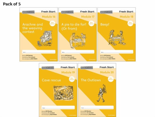 Book cover of: Read Write Inc. Fresh Start: 2024 Modules 16-20 - Pack of 5. By: Ruth Miskin