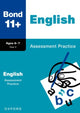 Book cover of: Bond 11+ English Assessment Practice Age 6-7 (for GL Assessment & other 11 plus exams). By: Sarah Lindsay