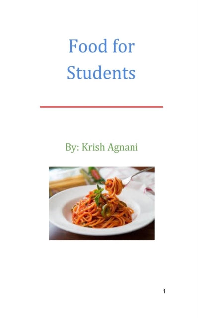 Book cover of: Food for students. By: Krish Agnani