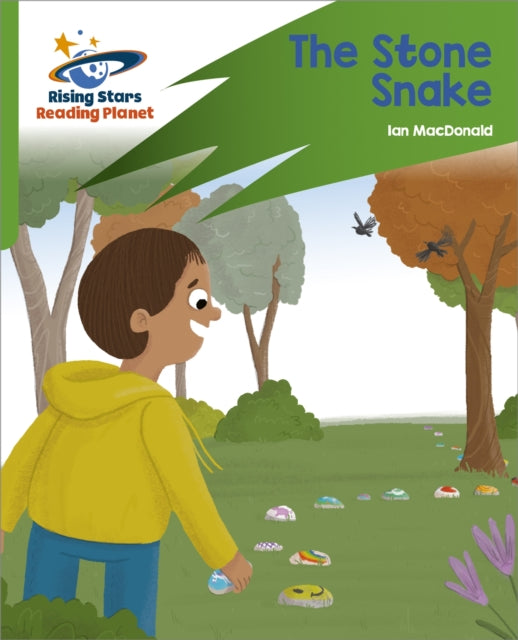 Book cover of: Reading Planet: Rocket Phonics – Target Practice – The Stone Snake – Green. By: Abigail Steel