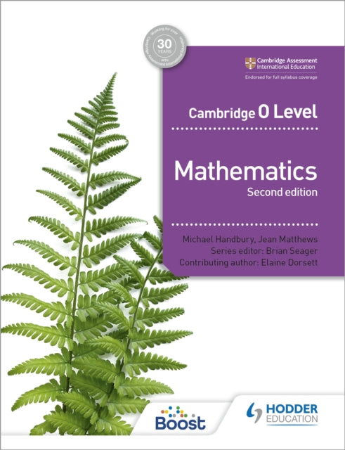Book cover of: Cambridge O Level Mathematics Second edition. By: Brian Seager