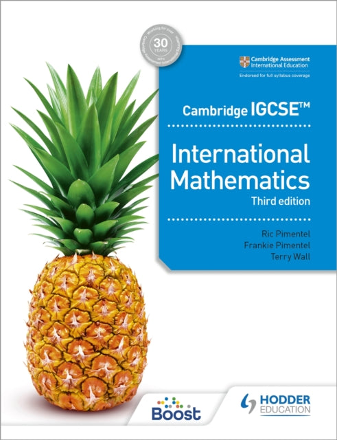 Book cover of: Cambridge IGCSE International Mathematics Third edition. By: Ric Pimentel