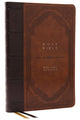 Book cover of: KJV Holy Bible: Giant Print Thinline Bible, Brown Leathersoft, Red Letter, Comfort Print: King James Version (Vintage Series). By: Zondervan Publishing Company