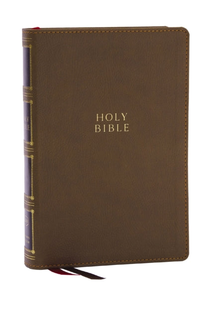 Book cover of: KJV Holy Bible: Compact Bible with 43,000 Center-Column Cross References, Brown Leathersoft, Red Letter, Comfort Print: King James Version. By: Zondervan