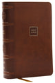 Book cover of: NKJV Compact Paragraph-Style Bible w/ 43,000 Cross References, Brown Leathersoft, Red Letter, Comfort Print: Holy Bible, New King James Version. By: Zondervan Publishing Company