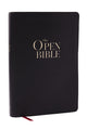 Book cover of: Open Bible: Read and Discover the Bible for Yourself (NKJV, Black Leathersoft, Red Letter, Comfort Print, Thumb Indexed)