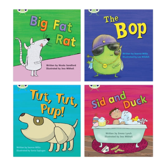 Book cover of: Learn to Read at Home with Bug Club Phonics: Pack 2 (Pack of 4 fiction books). By: Jeanne Willis