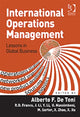 Book cover of: International Operations Management. By: Alberto De Toni