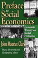 Book cover of: Preface to Social Economics. By: John Maurice Clark