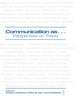 Book cover of: Communication as ...