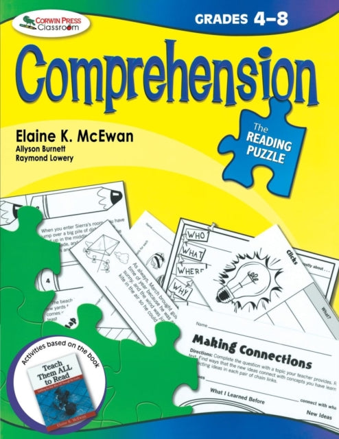 Book cover of: Reading Puzzle: Comprehension, Grades 4-8. By: Elaine K. McEwan