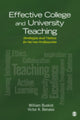 Book cover of: Effective College and University Teaching. By: William Buskist