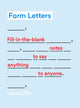 Book cover of: Form Letters. By: Laura Olin