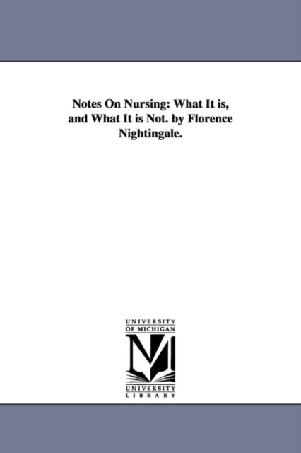 Book cover of: Notes On Nursing
