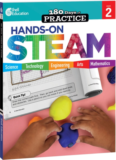 Book cover of: 180 Days™: Hands-On STEAM for Grade 2. By: Melissa Laughlin