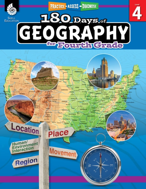 Book cover of: 180 Days™: Geography for Fourth Grade. By: Chuck Aracich