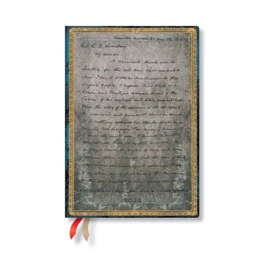 Book cover of: Frederick Douglass, Letter for Civil Rights (Embellished Manuscripts Collection) Midi 12-month Dayplanner 2024. By: Paperblanks