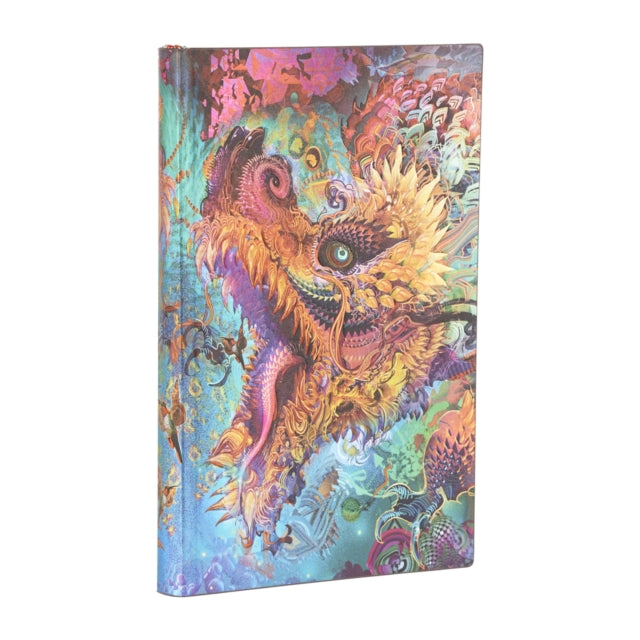 Book cover of: Humming Dragon (Android Jones Collection) Maxi Dot-Grid Softcover Flexi Journal (Elastic Band Closure). By: Paperblanks
