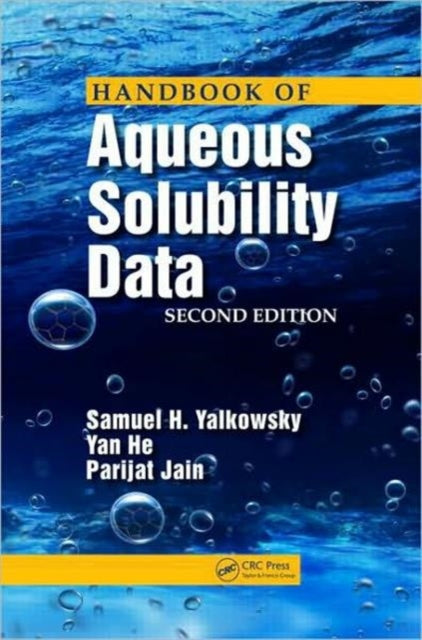 Book cover of: Handbook of Aqueous Solubility Data. By: Samuel H. Yalkowsky