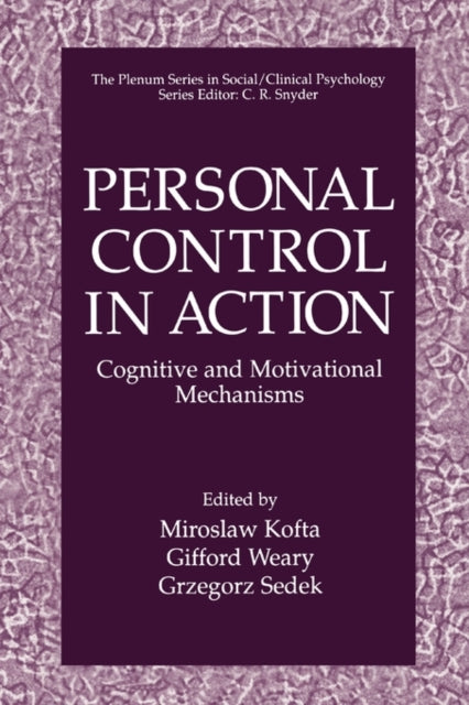 Book cover of: Personal Control in Action. By: Miroslaw Kofta