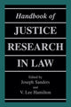 Book cover of: Handbook of Justice Research in Law. By: Joseph Sanders