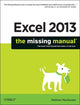 Book cover of: Excel 2013 - The Missing Manual. By: Matthew MacDonald
