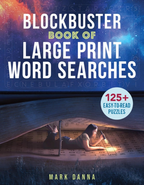 Book cover of: Blockbuster Book of Large Print Word Searches. By: Mark Danna