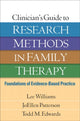 Book cover of: Clinician's Guide to Research Methods in Family Therapy. By: Lee Williams