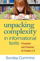 Book cover of: Unpacking Complexity in Informational Texts. By: Sunday Cummins