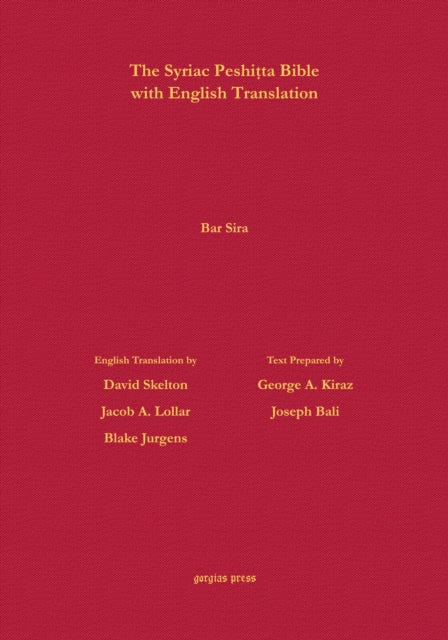 Book cover of: Bar Sira According to the Syriac Peshitta Version with English Translation