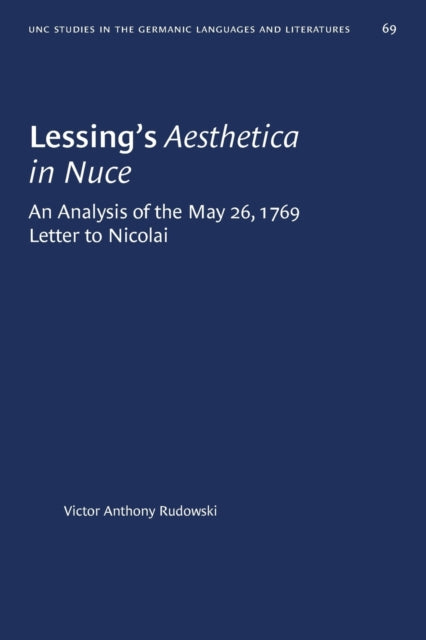 Book cover of: Lessing's Aesthetica in Nuce. By: Victor Anthony Rudowski
