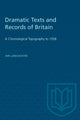 Book cover of: Dramatic Texts and Records of Britain. By: LANCASHIRE