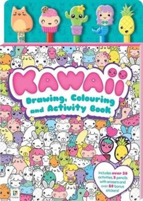 Book cover of: Kawaii Drawing, Colouring and Activity Book