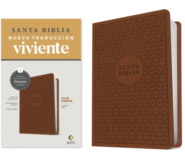 Book cover of: Biblia Valor Premium Ntv Con Filament (Sentipiel, Cafe). By: Tyndale