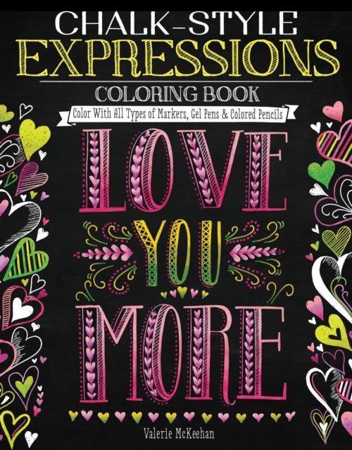 Book cover of: Chalk-Style Expressions Coloring Book. By: Valerie McKeehan